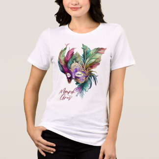 Parabéns Mardi Gras, camiseta para mulheres