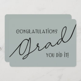 Parabéns Na moda modernos Formando Cinza e preto