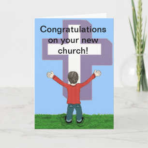 Parabéns no seu novo cartão da igreja