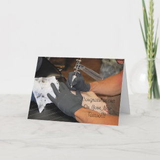 Parabéns No Seu Novo Cartão De Tatuagem