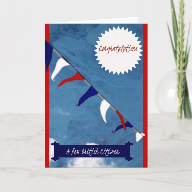 Parabéns Novo Cartão Cidadão Britânico (Frente)