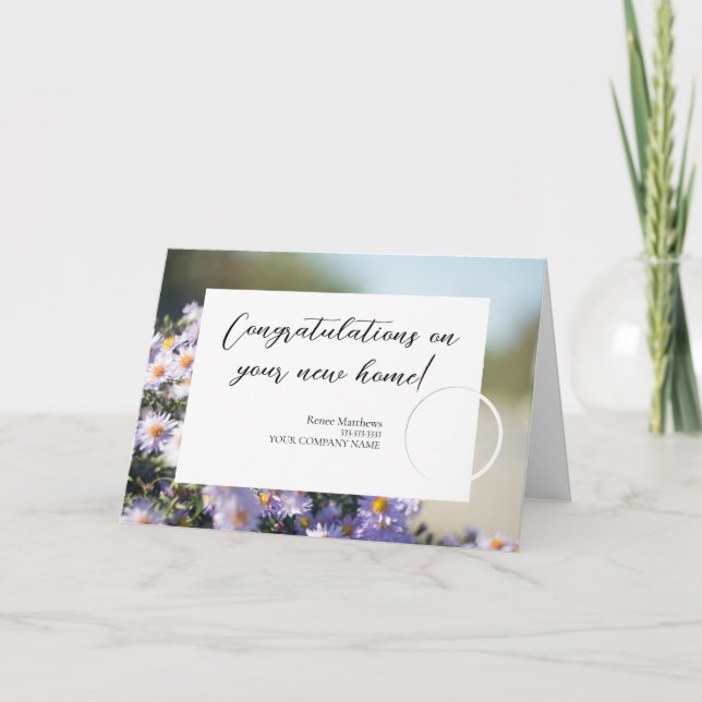 Parabéns Novo Cartão Home Photo Business Note (Frente)