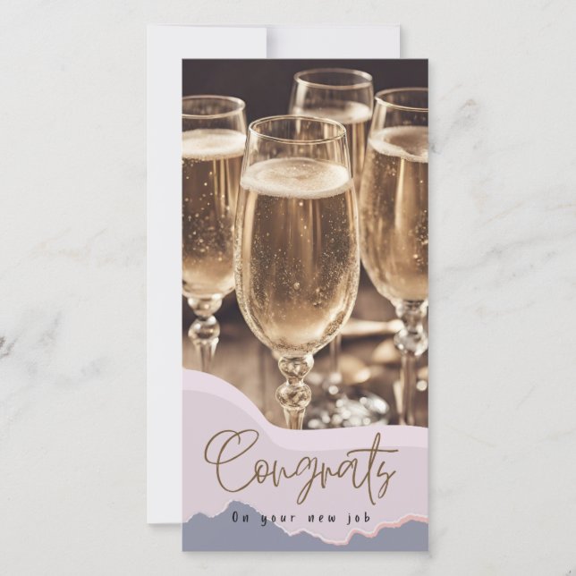 Parabéns Novos Empregos Parabéns Elegantes Moderno (Frente)