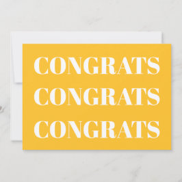 Parabéns ouro amarelo cartão moderno