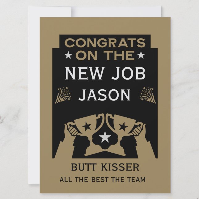 Parabéns Ouro Pelo Novo Emprego (Frente)