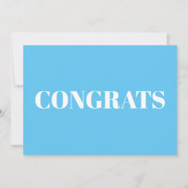 Parabéns, Parabéns, carta branca azul-céu