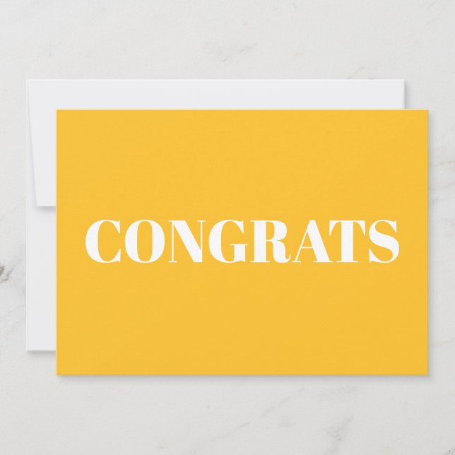 Parabéns, Parabéns ouro cartão branco amarelo (Frente)