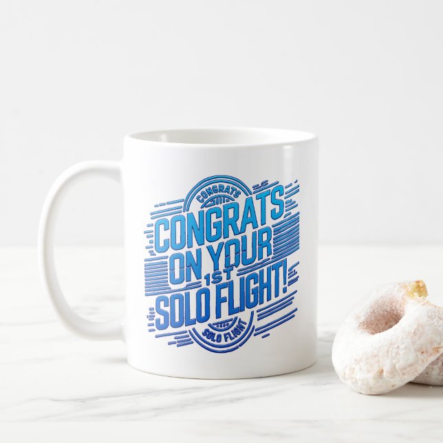 Parabéns pela Caneca de Café do 1º Voo Solo (Com Donut)