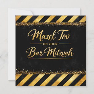 Parabéns pelo seu cartão de Bar Mitzvah, Luxo Pret