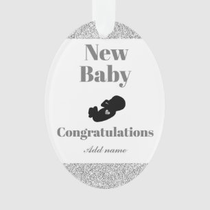parabéns personalizados novo ornamento para bebê