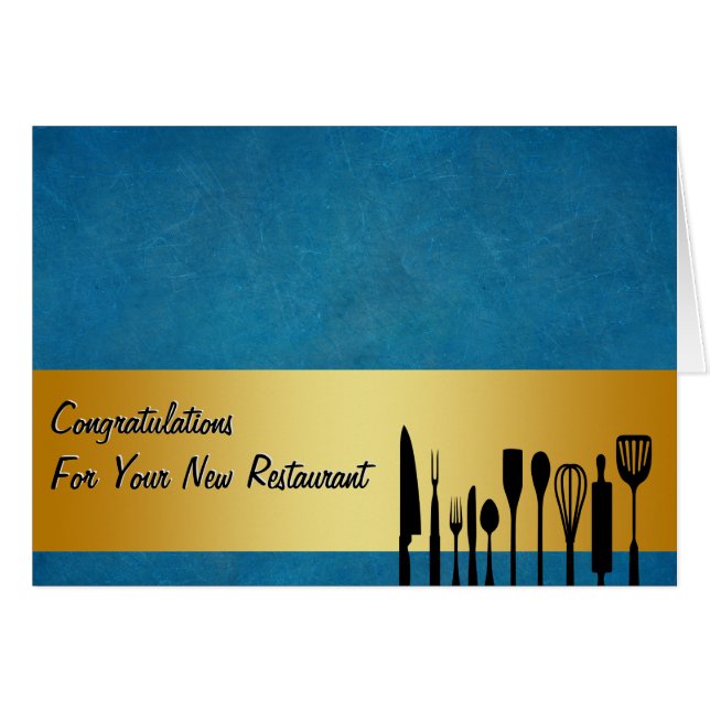 Parabéns Restaurante novo Cartão de visita (Frente Horizontal)