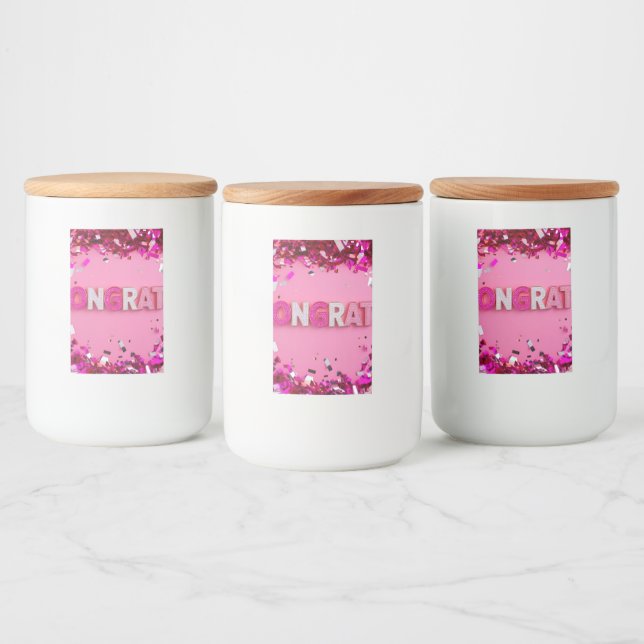 "Parabéns" rosa (Garrafas)