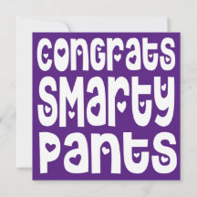 Parabéns Smarty Pants Texto Corações Exame Roxo