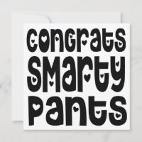 Parabéns Smarty Pants Texto Corações Formando Exam