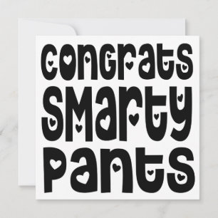Parabéns Smarty Pants Texto Corações Formando Exam