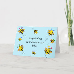 Parabéns sobre a chegada do seu cartão para bebês