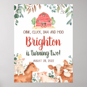 Parada de Animais da Fazenda Bem-vindo Poster de A