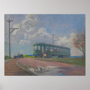 Parada Interurbana - Impressão de Arte Ferroviária