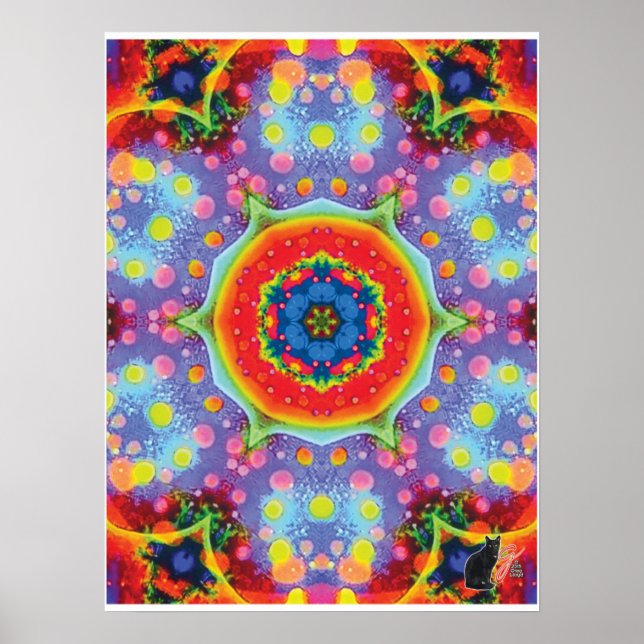 Paradigm Kinetic Collage Kaleidoscope Poster (Frente)