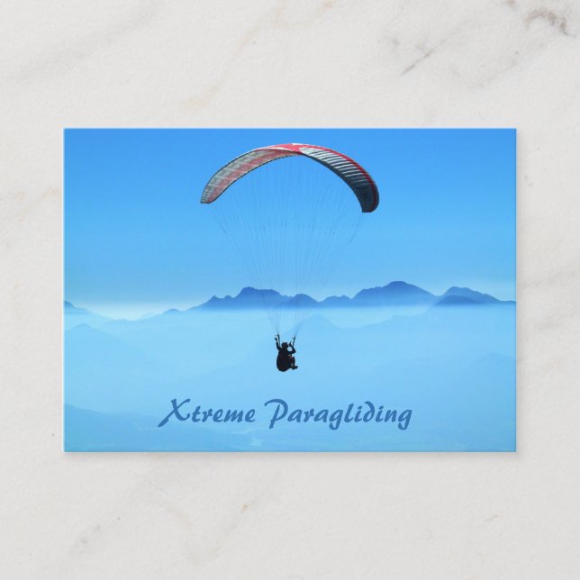 Paragliding Blue Sky - Cartão de visita (Frente)