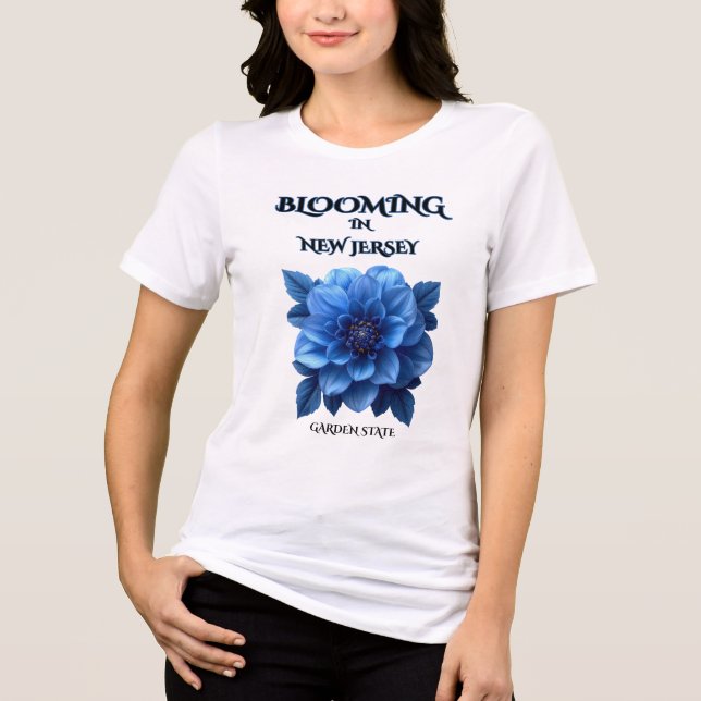 PARAÍSO AZUL DÁLIA BRANCA FLORAL PRIMAVERA FEMININ (Frente)