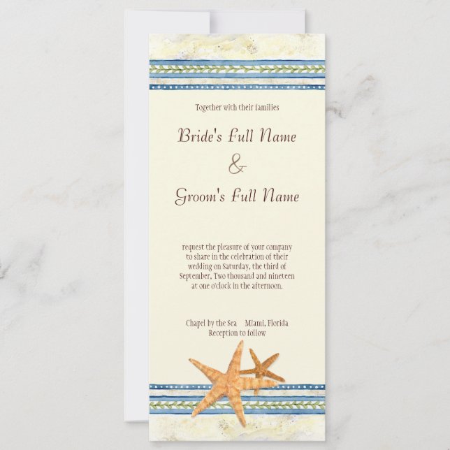 Paraíso das Ilhas Tropicais - Convite para Casamen (Frente)