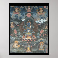 Paraíso de Amitabha Tibetan Thangka Poster