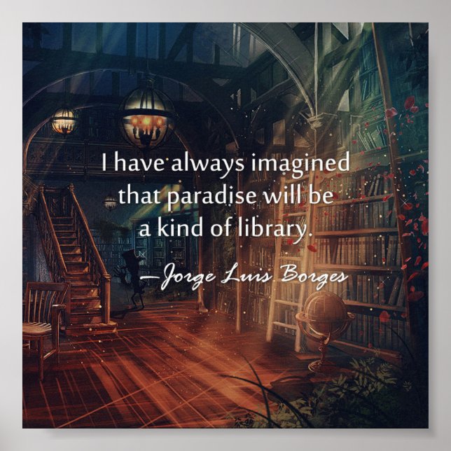Paraíso é um tipo de Poster de biblioteca (Frente)