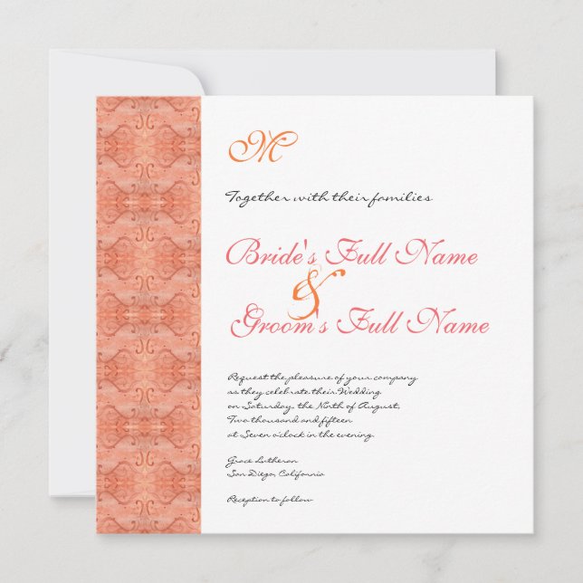 Paraíso Moderno Flor 1, Convite De Casamento (Frente)