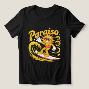 Paraiso Surfing Sun T-Shirt   Retro Summer Beach V