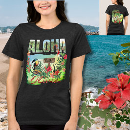 Paraíso Tropical Aloha Personalizado de Dois Lados