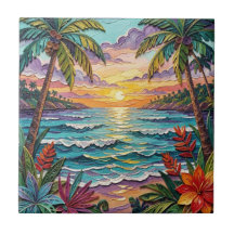 Paraíso Tropical | Cena de Praia Costeira Impasto