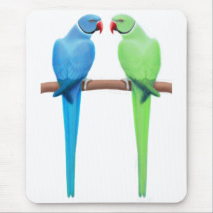 Parakeets Mousepad de Ringneck do indiano