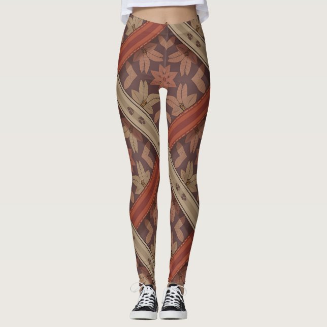 Parang Floral Weave | Batik Motif Leggings (Frente)