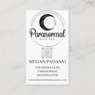 Paranormal com Cartões de visitas Meg sem foto
