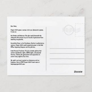 Parar Cartão Postal do Projeto 2025