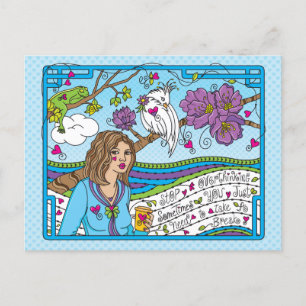 Parar de pensar em excesso_ Cartão postal