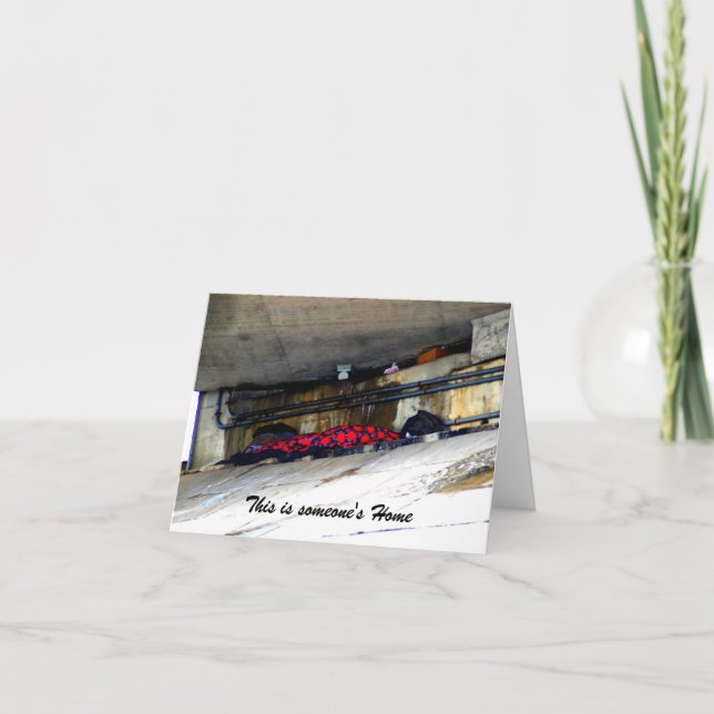 Parar o cartão dos sem-abrigo agora (Frente)