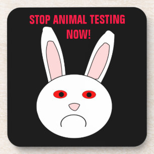 Parar o teste de animais agora Porta copos de cort