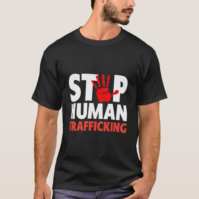 Parar o Tráfico Humano de Camisetas - Acabar com o (Frente)