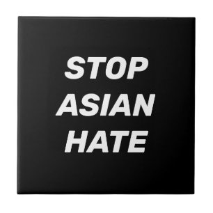 Parar Ódio Asiático, sinal branco preto