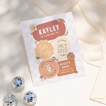 Parceira de Vamos Groovy Daisy Boho<br><div class="desc">Celebrar em estilo com este convite de aniversário! Este design divertido apresenta uma combinação de seções em forma de adesivo funk para todos os detalhes da sua festa. Decorado com elementos de ranho como uma flor sorridente, estrelas, faíscas, uma borboleta, um sinal de paz, uma bola de disco, um raio...</div>