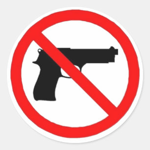 Pare a etiqueta de Violoence da arma