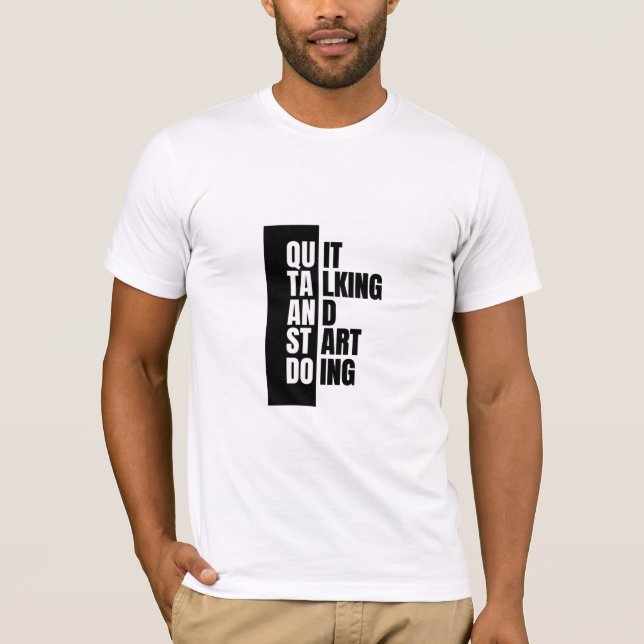Pare de falar | Design de camisa (Frente)