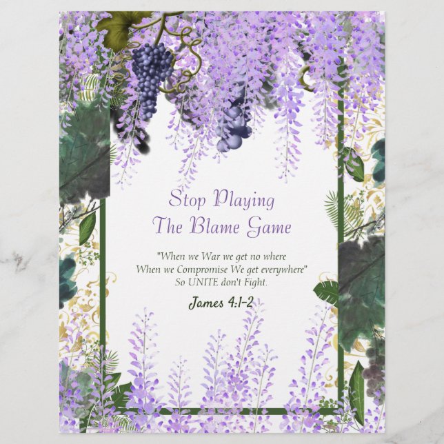 Pare de jogar o jogo de culpa Papel personalizado  (Frente)