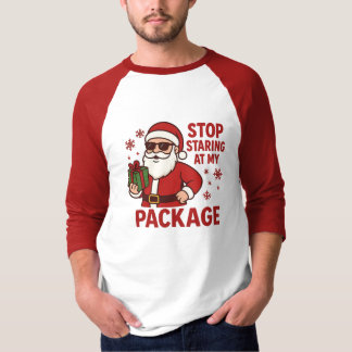 Pare de Olhar Minha Caixa Camiseta Raglan Papai No