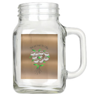 Pare e cheire o café Mason Jar Mug