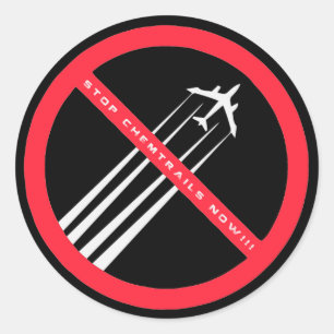 PARE etiquetas impressionantes de CHEMTRAILS AGORA