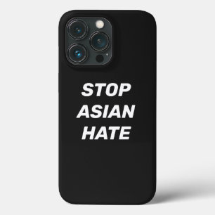 Pare o ódio asiático, branco preto