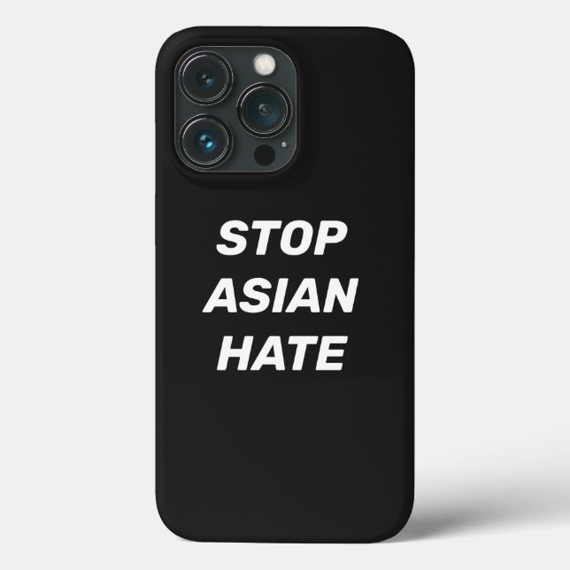 Pare o ódio asiático, branco preto (Verso)